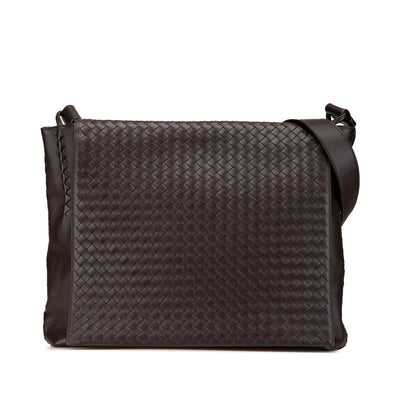 Pre-Owned Brown Leather Bottega Veneta Crossbody Bag