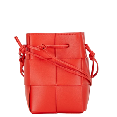 Red Leather Bottega Veneta Shoulder Bag