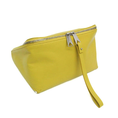 Pre-Owned Yellow Leather Bottega Veneta Clutch