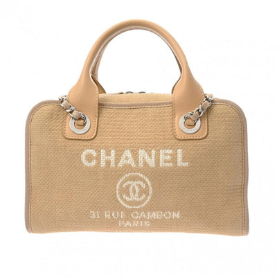 Pre-Owned Beige Canvas Chanel Handbag