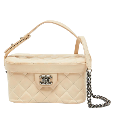 Pre-Owned Beige Leather Chanel Vanity