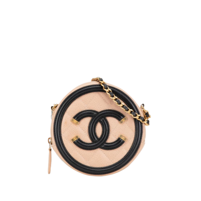 Pre-Owned Beige Leather Chanel Crossbody Bag