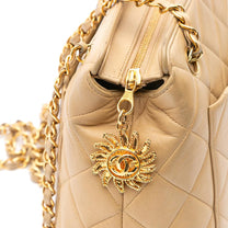 Thumbnail of Vintage Beige Leather Chanel Crossbody Bag - Image 7