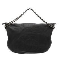 Thumbnail of Pre-Owned Black Leather Chanel Handbag - Image 1