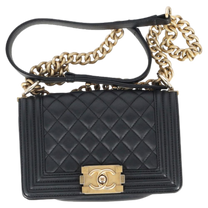 Thumbnail of Pre-Owned Black Leather Chanel Flap Bag - Image 1