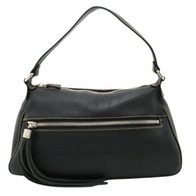 Pre-Owned Black Leather Chanel Shoulder Bag