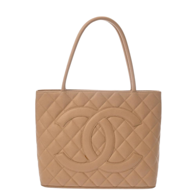 Vintage Black Leather Chanel Tote