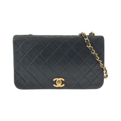 Pre-Owned Black Leather Chanel Flap Bag