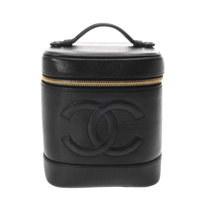 Thumbnail of Vintage Black Leather Chanel Handbag - Image 1