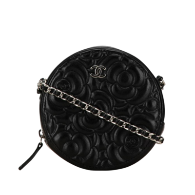 Vintage Black Leather Chanel Crossbody Bag