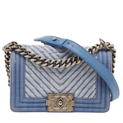 Vintage Blue Denim Chanel Flap Bag