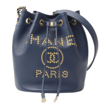 Thumbnail of Pre-Owned Blue Leather Chanel Deauville - Image 1