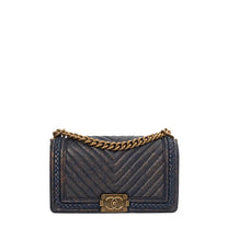 Thumbnail of Blue Leather Chanel Boy Bags - Image 1