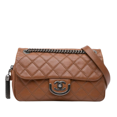 Brown Leather Chanel Flap Bag