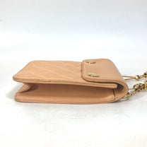 Thumbnail of Pre-Owned Brown Leather Chanel Pouch - Image 3