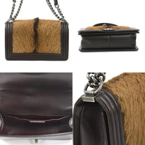 Thumbnail of Vintage Brown Leather Chanel Boy Bags - Image 3