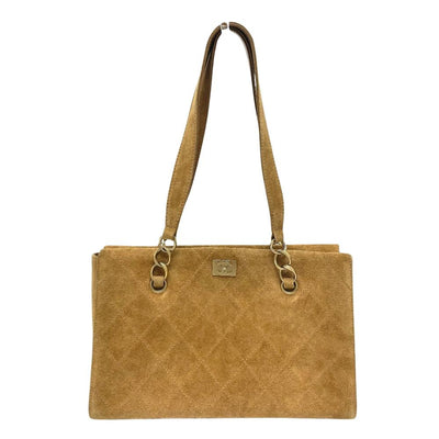 Pre-Owned Brown Suede Chanel Shoulder Bag