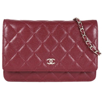 Thumbnail of Vintage Burgundy Fabric Chanel Wallet On Chain - Image 2
