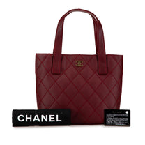 Thumbnail of Vintage Burgundy Leather Chanel Handbag - Image 8