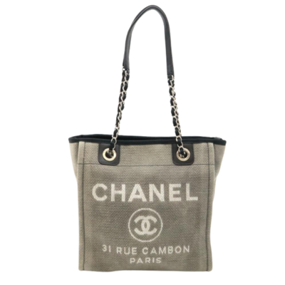 Grey Canvas Chanel Deauville