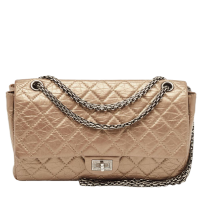 Vintage Metallic Leather Chanel Flap Bag