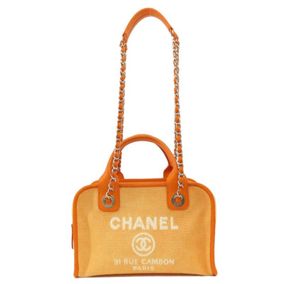 Orange Canvas Chanel Handbag