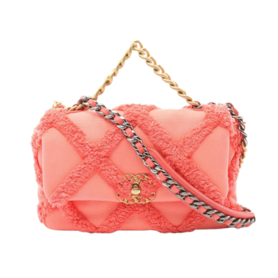 Vintage Pink Canvas Chanel Crossbody Bag