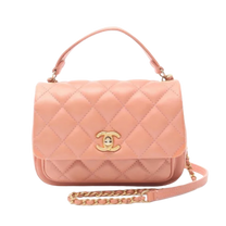 Thumbnail of Vintage Pink Fabric Chanel Handbag - Image 1