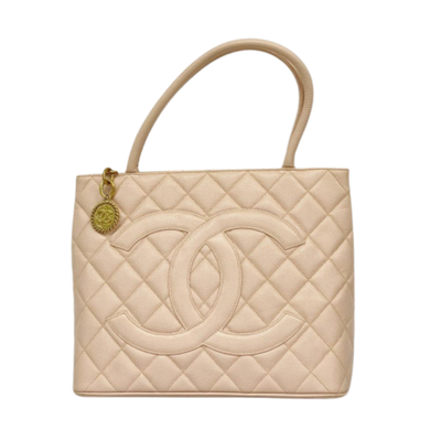 Vintage Pink Leather Chanel Tote