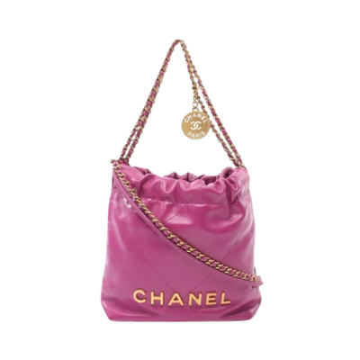Pink Leather Chanel Shoulder Bag