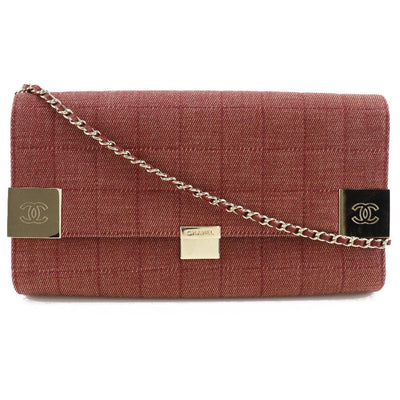 Pre-Owned Red Canvas Chanel Chocolate Bar