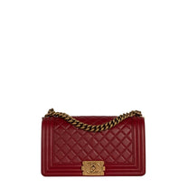 Thumbnail of Vintage Red Leather Chanel Boy Bags - Image 2