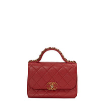 Thumbnail of Vintage Red Leather Chanel Handbag - Image 1