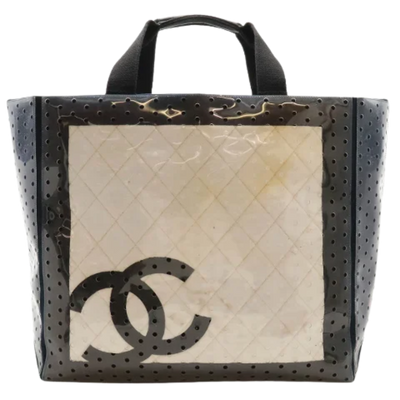 White Canvas Chanel Tote