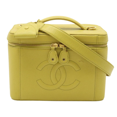 Vintage Yellow Leather Chanel Handbag
