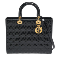 Thumbnail of Pre-Owned Black Fabric Dior Lady Dior - Image 1