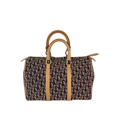 Pre-Owned Brown Canvas Dior Boston Bag