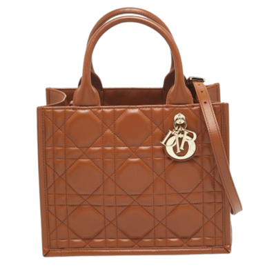 Brown Leather Dior Tote