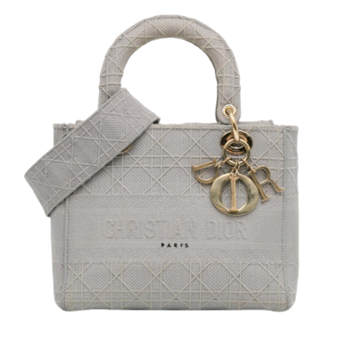 Vintage Grey Canvas Dior Lady Dior