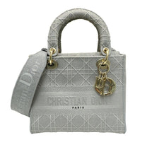 Thumbnail of Pre-Owned Grey Canvas Dior Lady Dior - Image 1