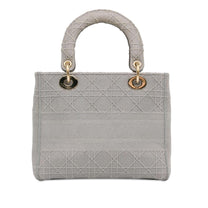 Thumbnail of Pre-Owned Grey Canvas Dior Lady Dior - Image 3