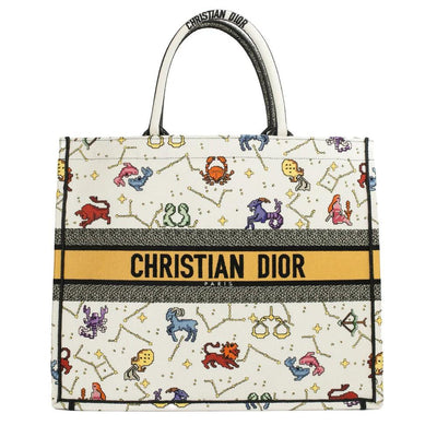 Vintage Multicolor Canvas Dior Book Tote