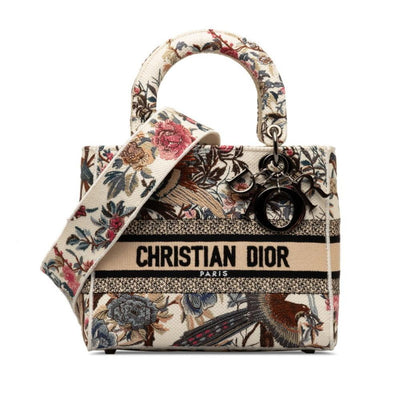 Vintage Multicolor Fabric Dior Book Tote