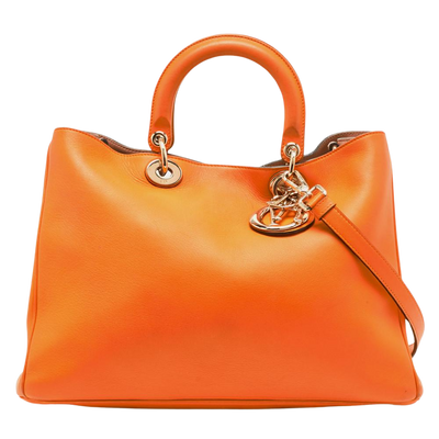 Orange Leather Dior Handbag
