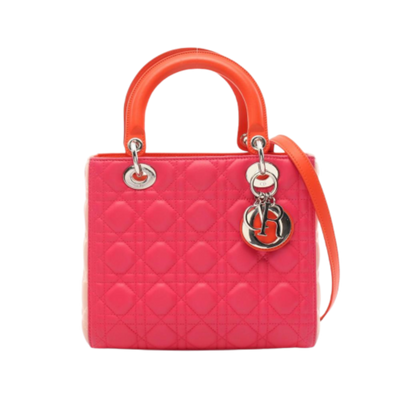 Pre-Owned Pink Leather Dior Lady Dior