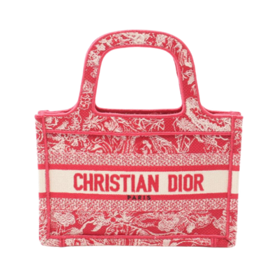 Vintage Red Canvas Dior Tote
