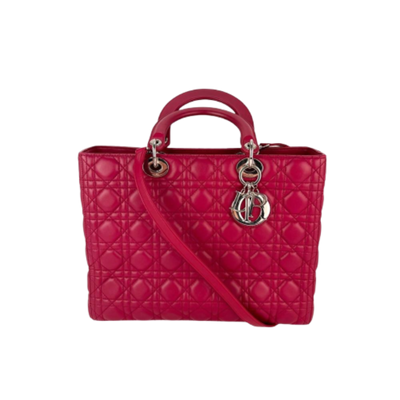 Pre-Owned Red Leather Dior Lady Dior
