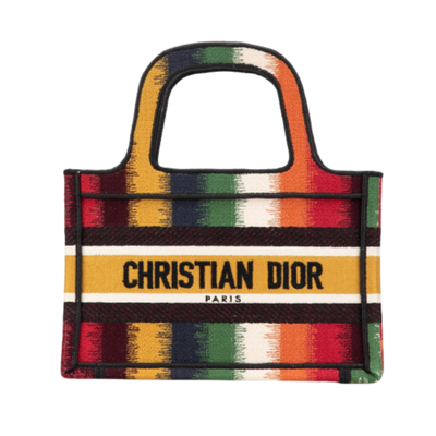Vintage Yellow Canvas Dior Book Tote