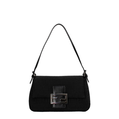 Black Canvas Fendi Baguette