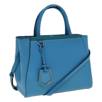 Pre-Owned Blue Leather Fendi Handbag